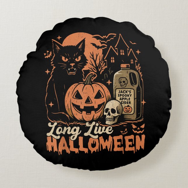 Coussins Ronds Vive Halloween (Devant)