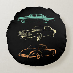 Coussins Ronds Voitures Vintage - 80s & 90s Graphic Retro