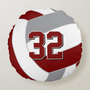 Coussins Ronds volleyball endroit heureux marron gris COULEURS d'