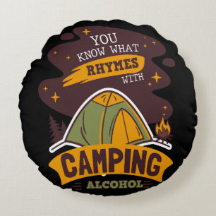 Coussins Ronds Vous Savez Ce Qui Récit Avec L'Alcool Camping
