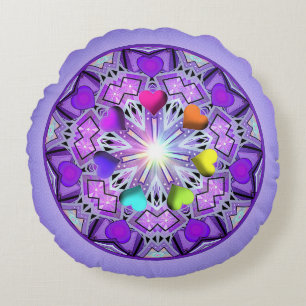 Coussins Ronds W2 pourpre