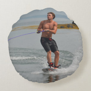Coussins Ronds Wakeboarder de couleur chamois