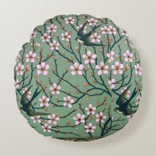 Coussins Ronds Walter Crane Hirondelles et amandes