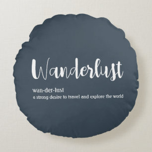 Coussins Ronds Wanderlust définition blanc gris bleu couleur