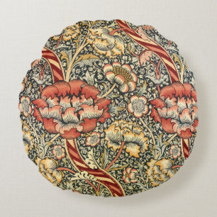 Coussins Ronds Wandle par William Morris, textile ancien Beaux-Ar