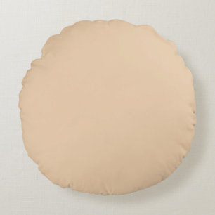 Coussins Ronds Warm Autumn Blonde Solid Color Print, Creamy Beige