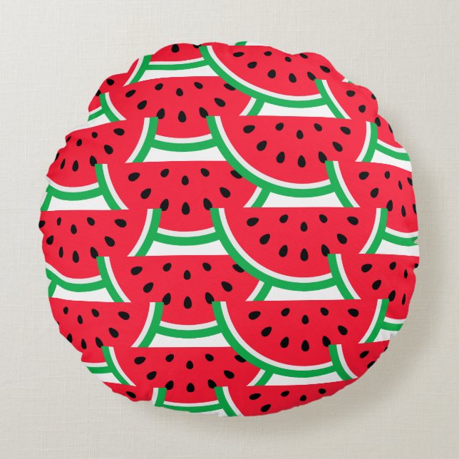 Coussins Ronds Watermelon Throw Pillow (Devant)