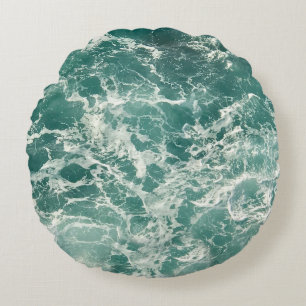 Coussins Ronds Waves Blue Green