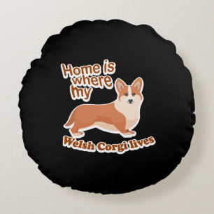 Coussins Ronds Welsh Corgi Home
