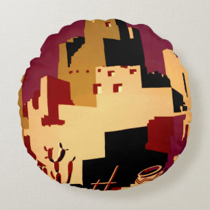 Coussins Ronds Western Southwest Pueblo WPA National