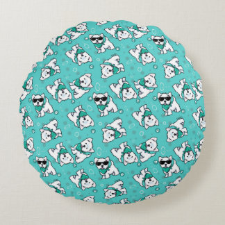 Coussins Ronds Westies Cutieface KiniArt