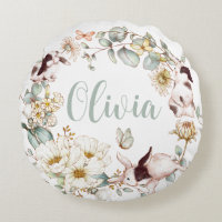 Whimsical Boho Chic Lapin Lapin Botanique Floral