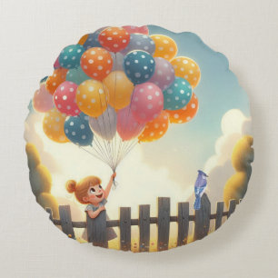 Coussins Ronds Whimsical/mignon ballon art