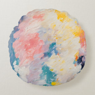 Coussins Ronds Whimsy Pastel Hues Dream Motif