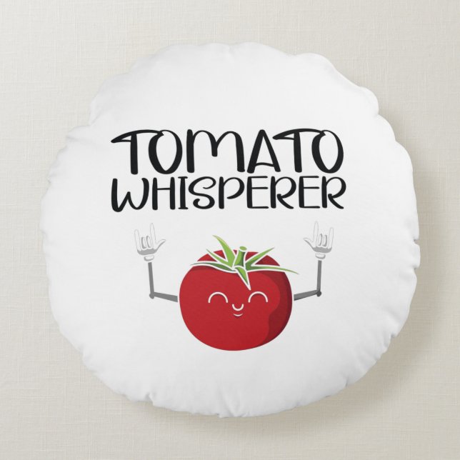Coussins Ronds Whisperer tomate (Devant)