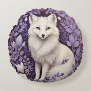 Coussins Ronds White Arctic Fox Lavender William Morris Fleurs