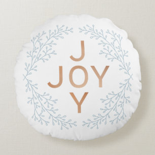 Coussins Ronds White Elegant Joy Holiday