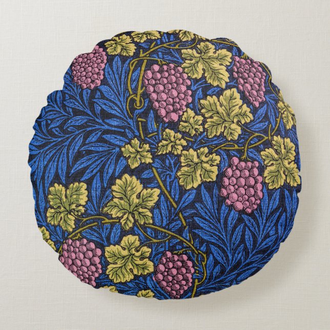 Coussins Ronds William Morris Grapevine (Vignes) Motif (Devant)