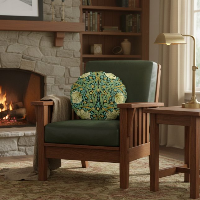 Coussins Ronds William Morris Pimpernel Style de mission (Créateur téléchargé)