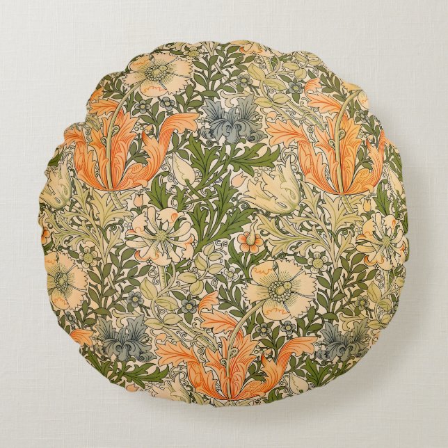 Coussins Ronds William Morris Spring Compton Flower Festival (Devant)