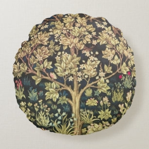 Coussins Ronds William Morris Tree of Life Floral Vintage
