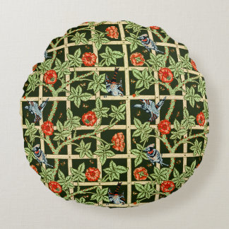 Coussins Ronds William Morris Trellis Motif en vert