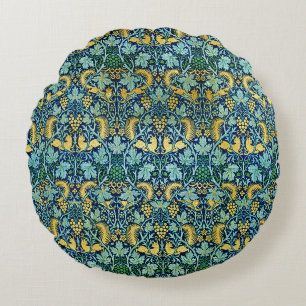 Coussins Ronds William Morris Vintage Gold Green Blue