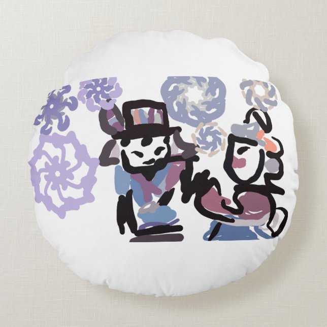 Coussins Ronds Winterland love (Devant)