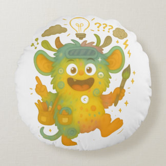 Coussins Ronds Wirrwuschel Kissen – Das große ADHS-Mischmonster v