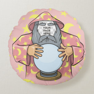 Coussins Ronds Wizard with your face