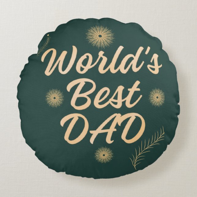 Coussins Ronds World's Best Dad  Simple Typography Fathers (Devant)