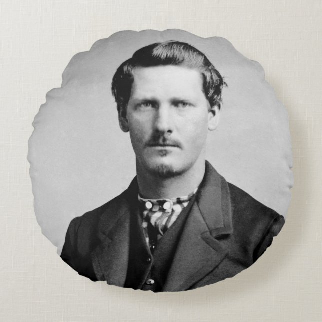 Coussins Ronds Wyatt Earp : Lawman, Gunfighter, Gardien de salon (Devant)