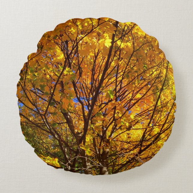 Coussins Ronds Yellow Fall Foliage (Devant)