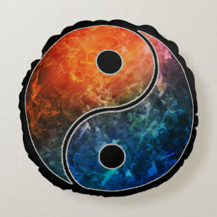 Coussins Ronds Yin Yang