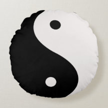 Yin Yang Blanc Noir Tour Jeu Oreiller
