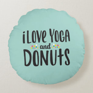 Coussins Ronds Yoga et beignets lancent l'oreiller