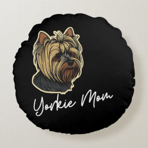 Coussins Ronds Yorkie Maman