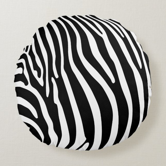 Coussins Ronds Zebra Animalprint (Devant)