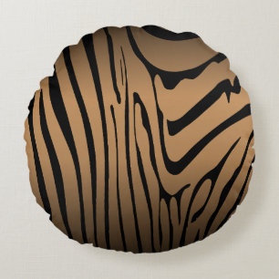 Coussins Ronds Zesty Zebra Brown