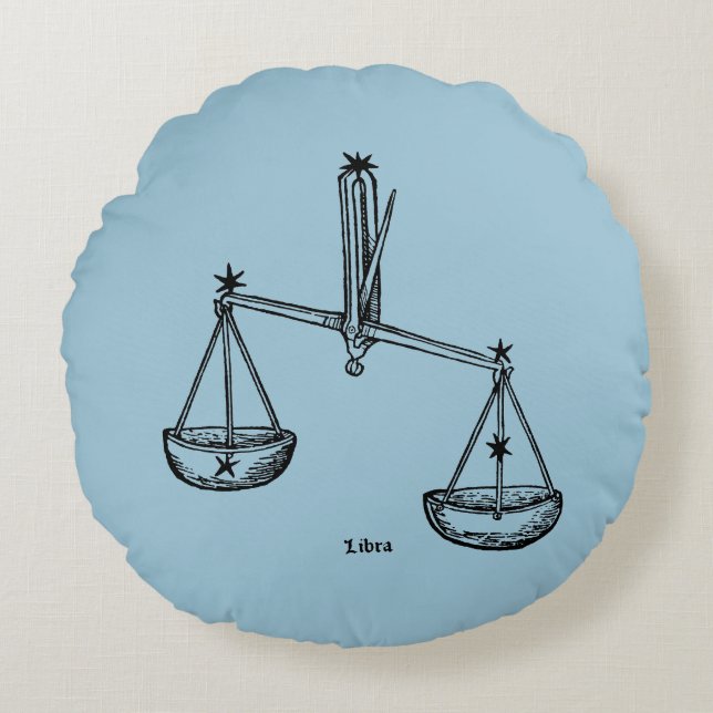 Coussins Ronds Zodiaque : Balance, 1482 (Devant)