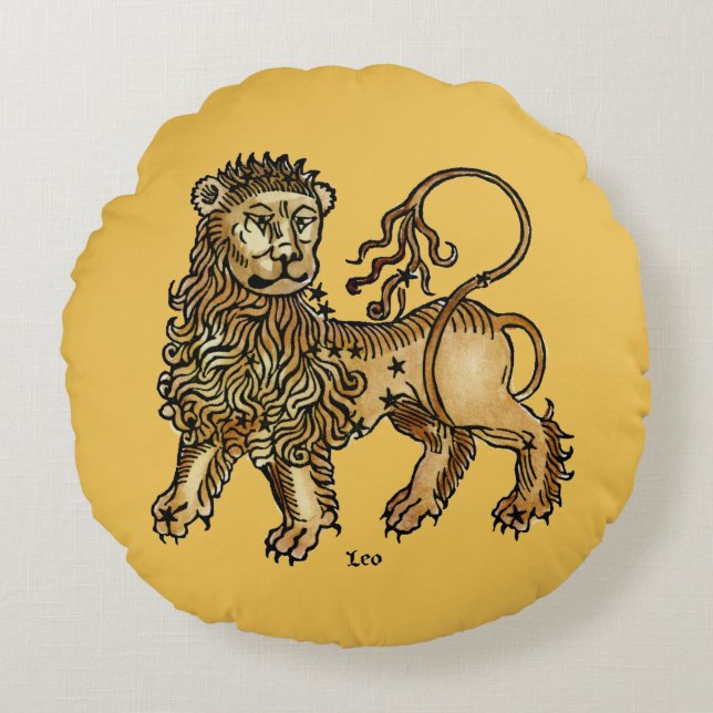 Coussins Ronds Zodiaque : Lion, 1482 (Devant)