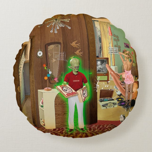 Coussins Ronds Zucchini Pizza (Devant)