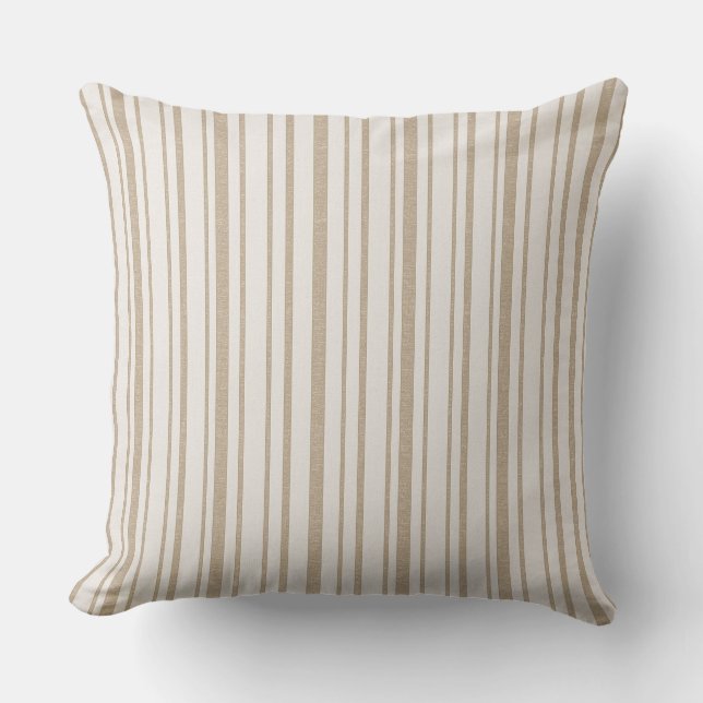 Coussins - Toscane rayure beige (Recto)