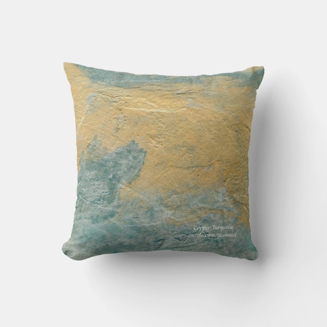 Coussins Turquoise Cuivre (Recto)