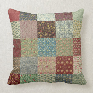 Coussins vintages de patchwork d'héritage
