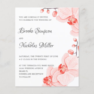 COÛT BAS Orchidée corallienne Élégant Mariage bota