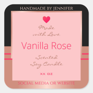 Coute rose produit Étiquette Black et Rose Gold Fr
