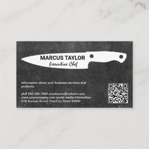 Couteau de cuisine   Magnet de Carte de visite de