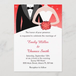 Couteaux de neige d'hiver Faire-part de mariage ma