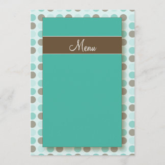 : coutume : Cartes de menu de à petits pois d'Aqua